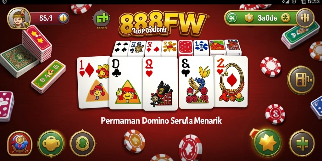 Tampilan gameplay seru dari permainan Domino 888FW.