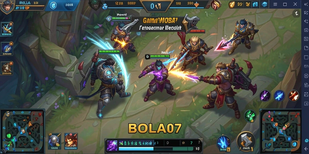 Tampilan menakjubkan dari gameplay MOBA di BOLA07.