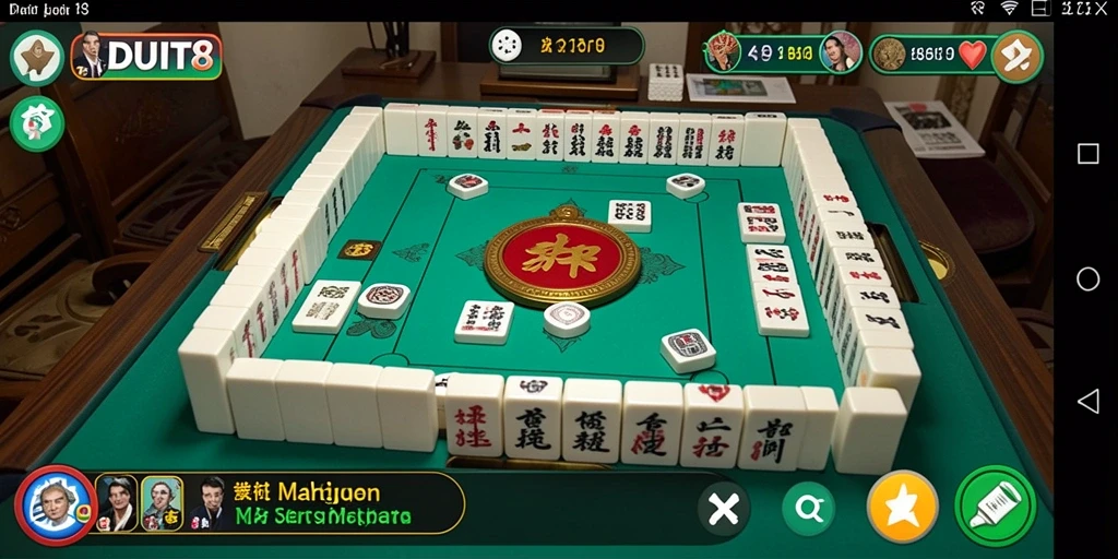 Gameplay seru dari DUIT8 dengan tantangan Mahjong yang menarik.