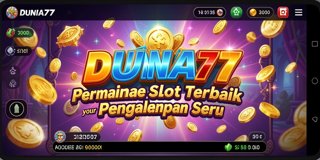 Tampilan gameplay seru DUNIA77 dengan berbagai pilihan slot.