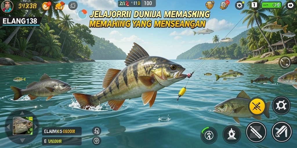 Tangkapan layar gameplay ELANG138 menampilkan pengalaman memancing yang memukau.