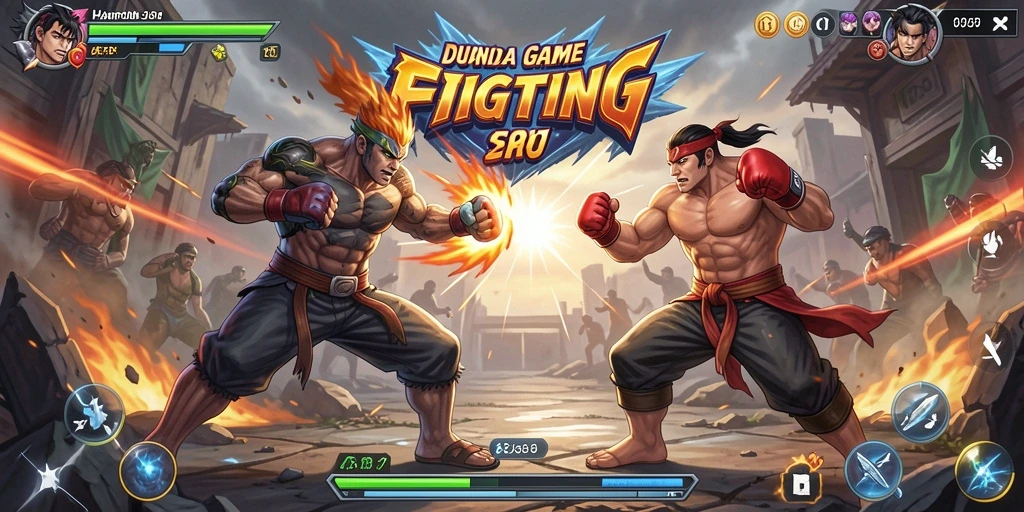 Screenshot gameplay HARAPJP yang menunjukkan pertarungan yang mendebarkan.
