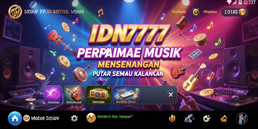 Tampilan gameplay IDN777 yang menampilkan serunya menebak lagu.