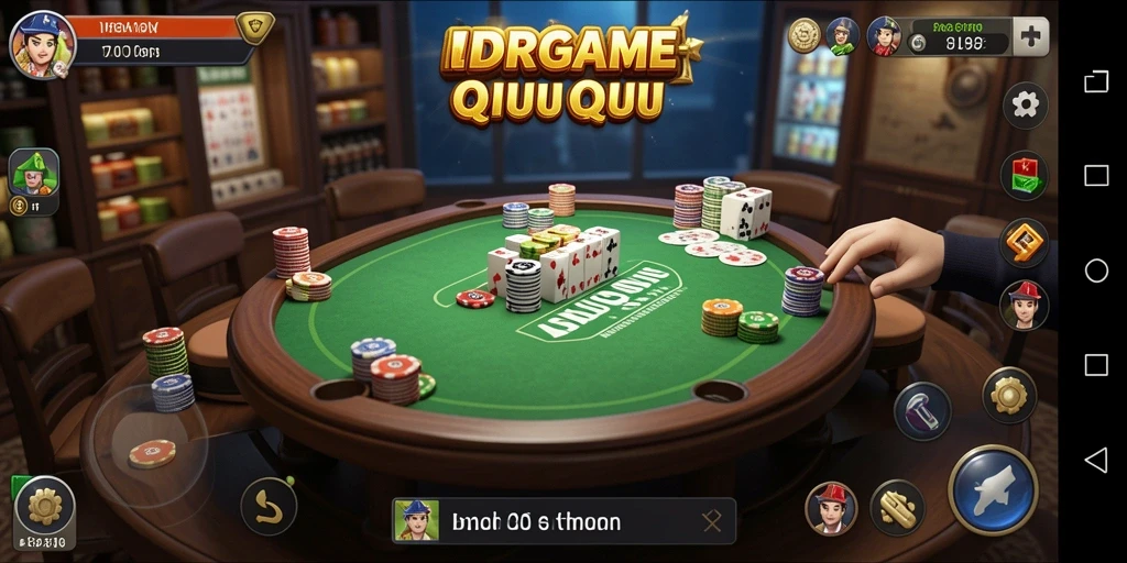 Tangkapan layar permainan QiuQiu yang mendebarkan di IDRGAME.