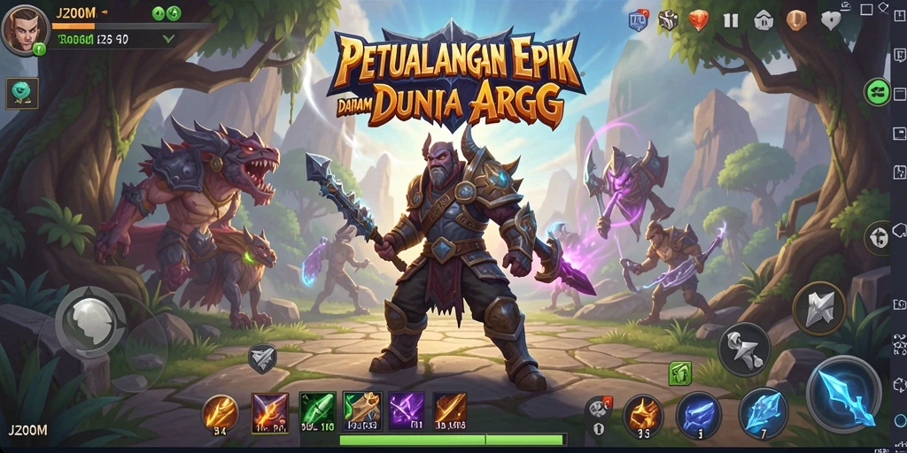Tampilan gameplay menakjubkan dari J200M yang penuh aksi.