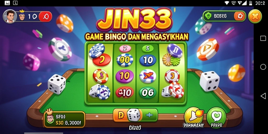 Tampilan gameplay JIN33 yang penuh warna dan menarik di layar.