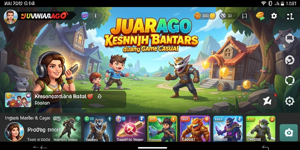 Screenshot gameplay JUARAGO menampilkan aksi seru dan penuh warna.