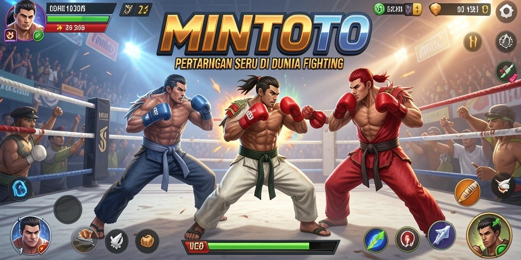 Tangkapan layar dari gameplay pertarungan dalam MINTOTO.