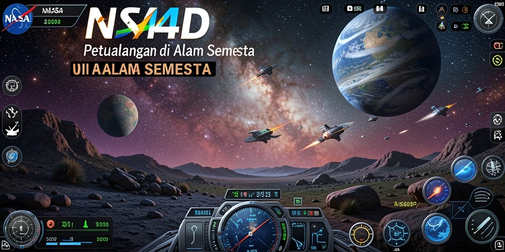 Gameplay menakjubkan di luar angkasa di NASA4D.