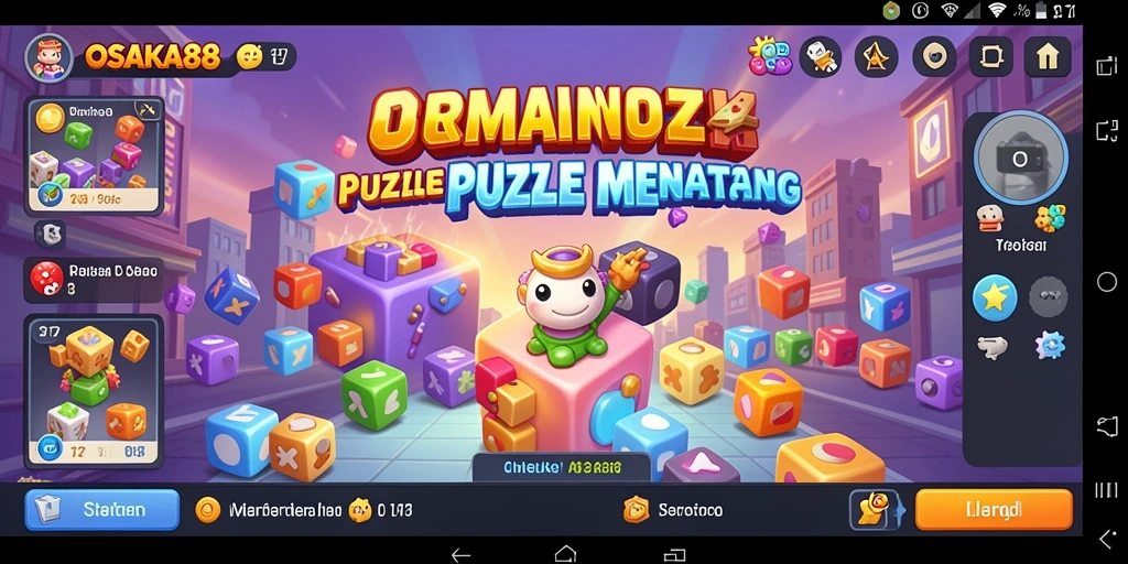 Screenshot gameplay OSAKA88 menampilkan tantangan puzzle yang seru dan menarik.