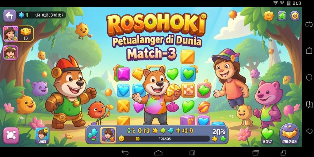 Tangkapan layar gameplay <strong>ROSOHOKI</strong> dengan momen seru mencocokkan objek.