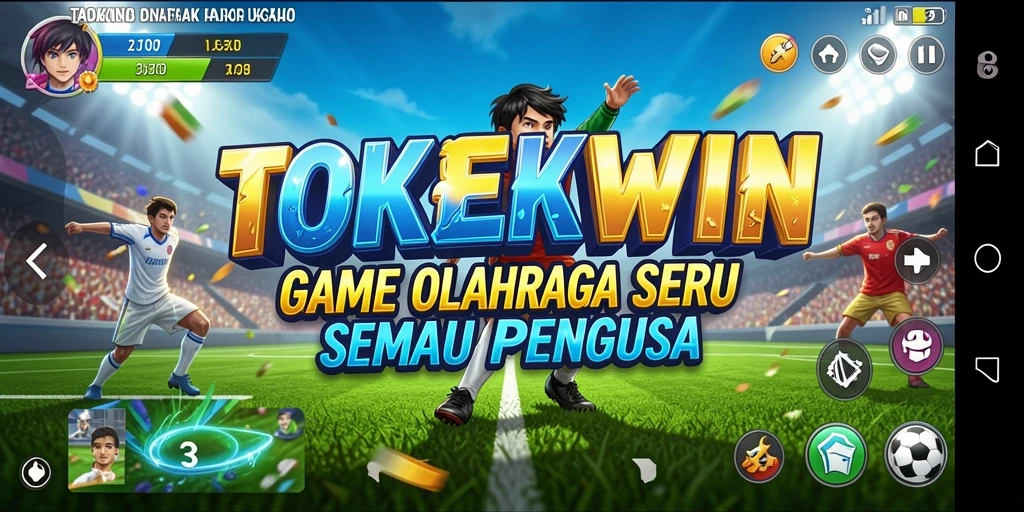 Tampilan gameplay <strong>TOKEKWIN</strong> yang menegangkan dan penuh aksi olahraga.