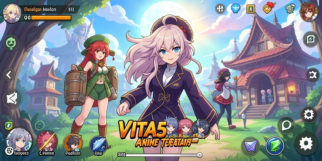 Tampilan gameplay seru dan karakter Anime yang beragam di VITA555.
