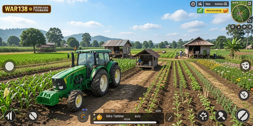 Tampilan gameplay FARMING menarik di WAR138, penuh warna dan detail.