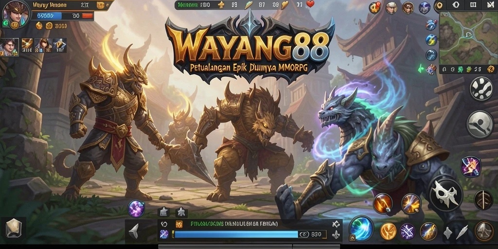 Screenshot WAYANG88 menampilkan aksi seru dalam pertarungan MMORPG.